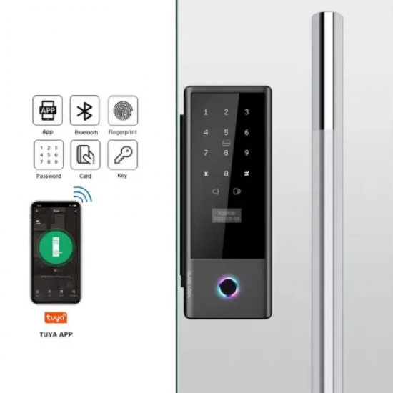 G2 WiFi Smart Glass Door Lock with Fingerprint
