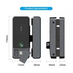 G3 WiFi Smart Glass Door Lock With Fingerprint