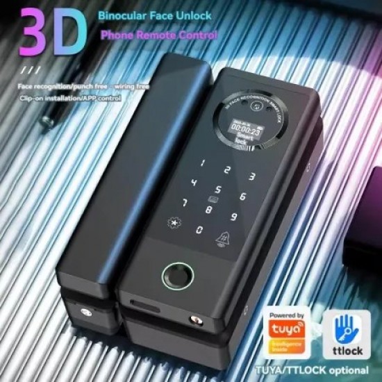 G4 WiFi Smart Glass Door Lock With Fingerprint