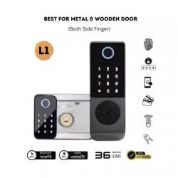 L1 Dual Executive Smart Finger Print Door Lock with Remote (Water Proof)