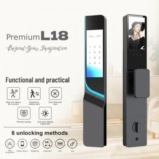 L18 Premium 3D Face Unlock Smart Door Lock