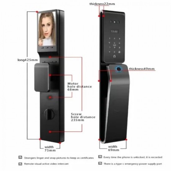 L21 3D Face Unlock Smart Door Lock