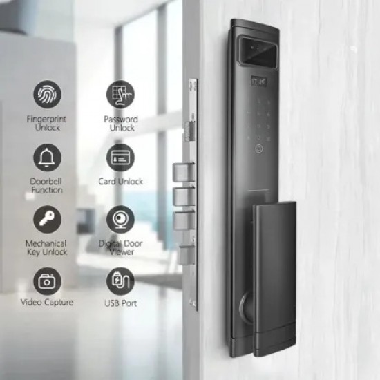 L7 Smart Door Lock 3D Face Recognition (Nova) With Palm Vein & Video Intercom