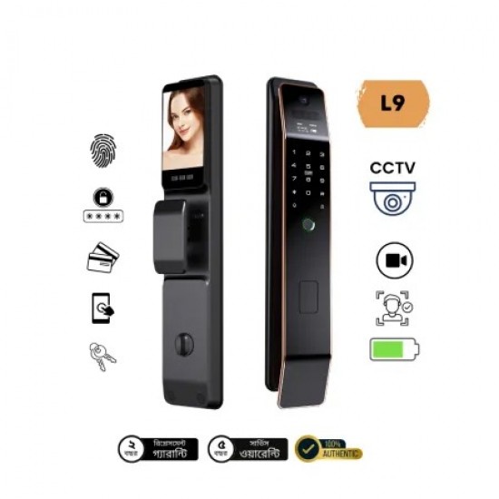 L9 Smart Door Lock 3D Face Recognition Video Call and Fingerprint 